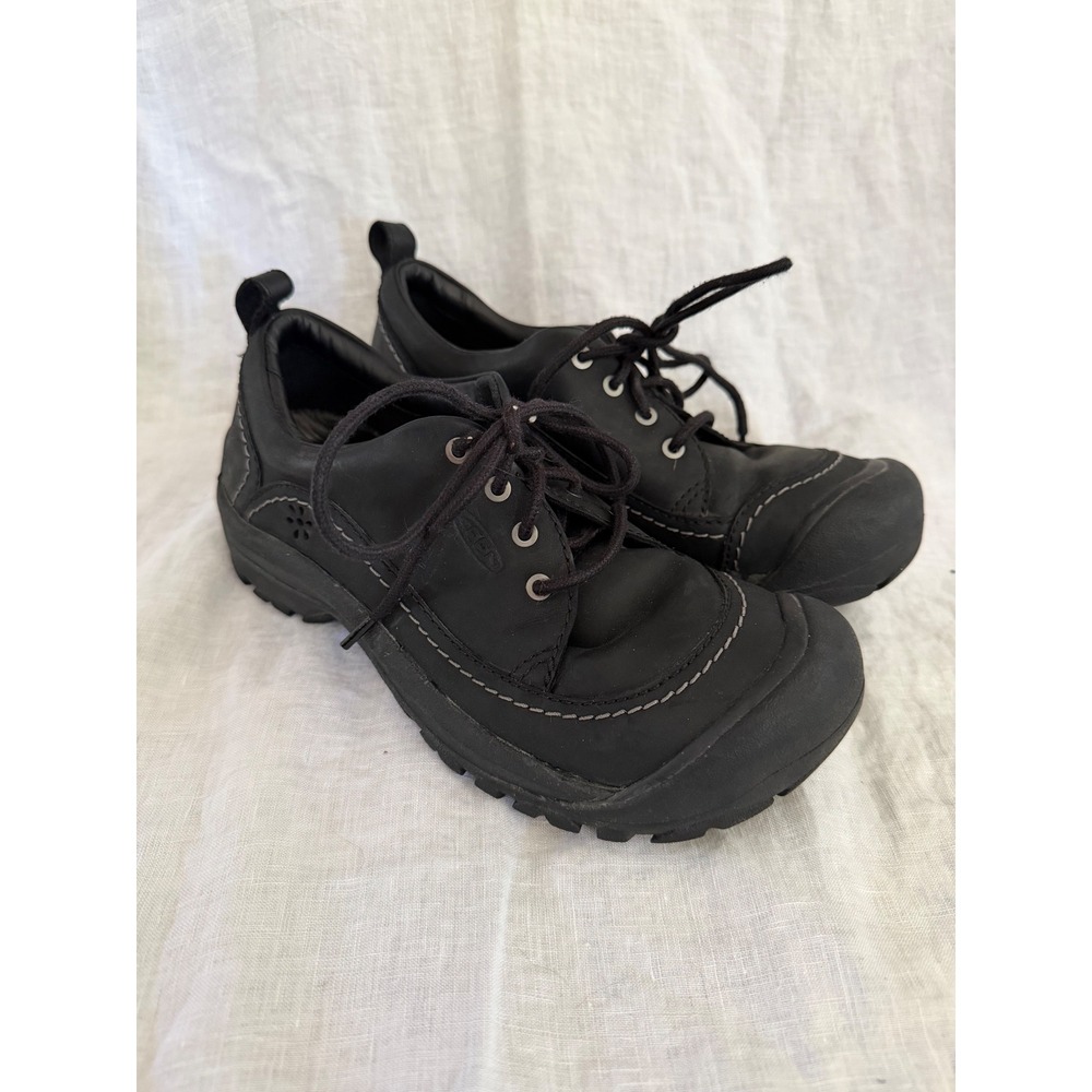 Keen Women's Kaci II Oxford Shoe Leather Lace Up Black Size 7.5